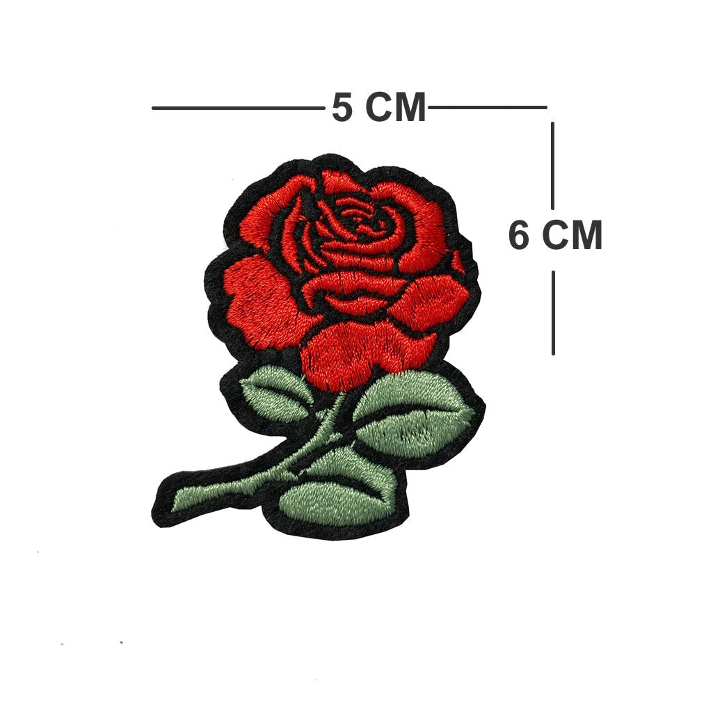 England Rose Embroidery Patch Iron on or Sew on Embroidered Motif Transfer English Rose applique