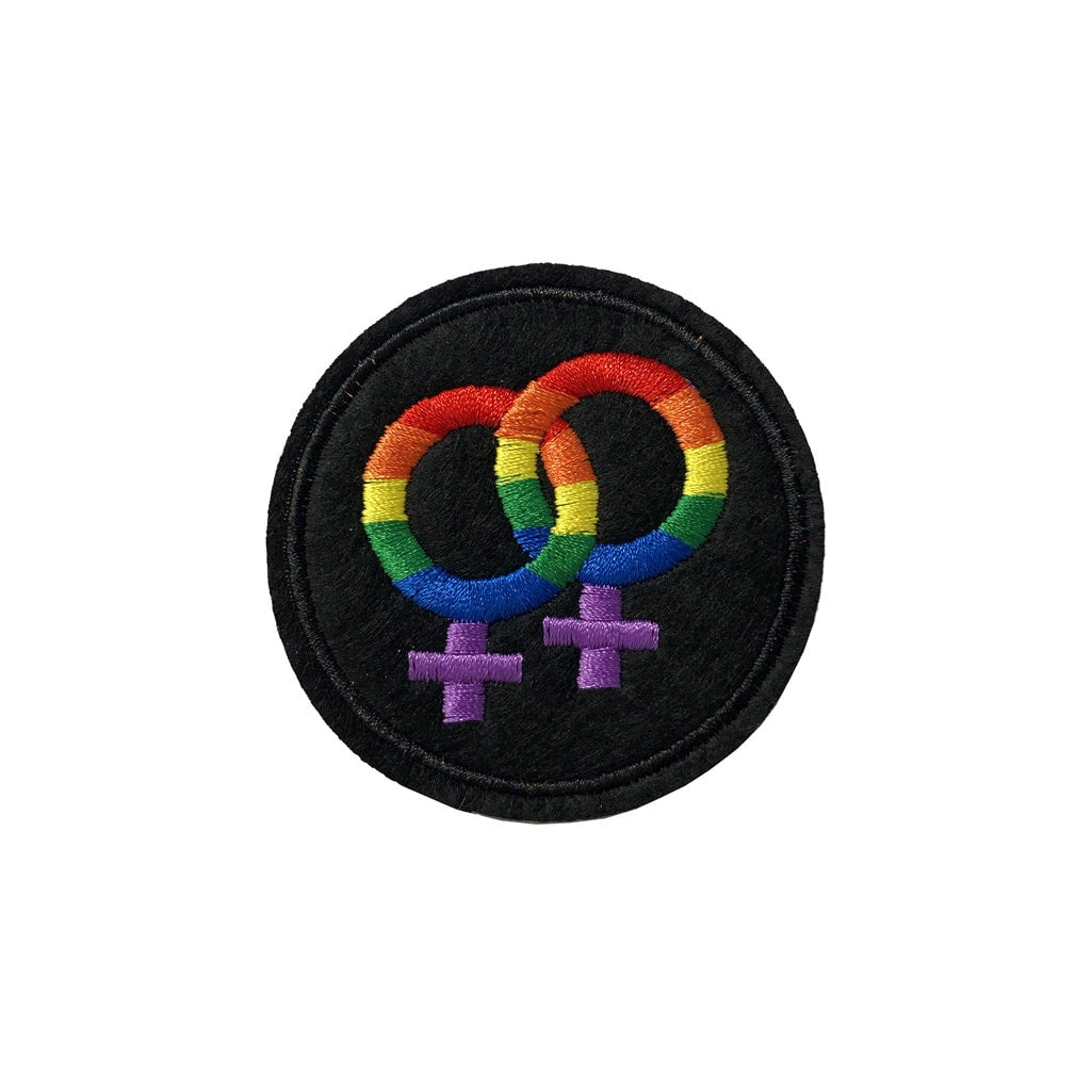 Double Venus iron on sew on embroidered patch motif LGBT gay pride