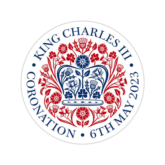 King Charles Coronation Emblem Iron on Transfers for Fabrics UK Royal King's Crown patch