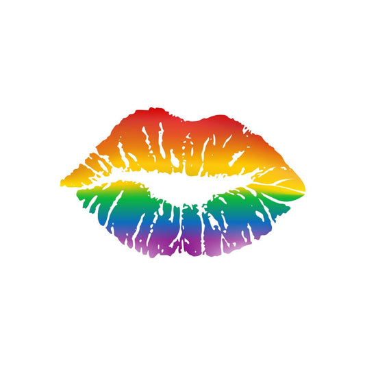 LGBT Rainbow lips Iron on Transfers for Fabrics happy gay pride LGBTQ KISS