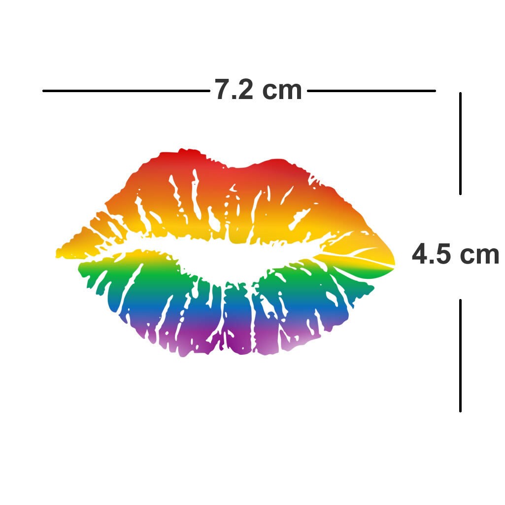 LGBT Rainbow lips Iron on Transfers for Fabrics happy gay pride LGBTQ KISS