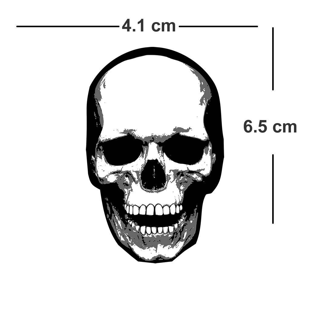 Skull Iron on Screen Print Transfers for Fabrics Danger Skeletal system