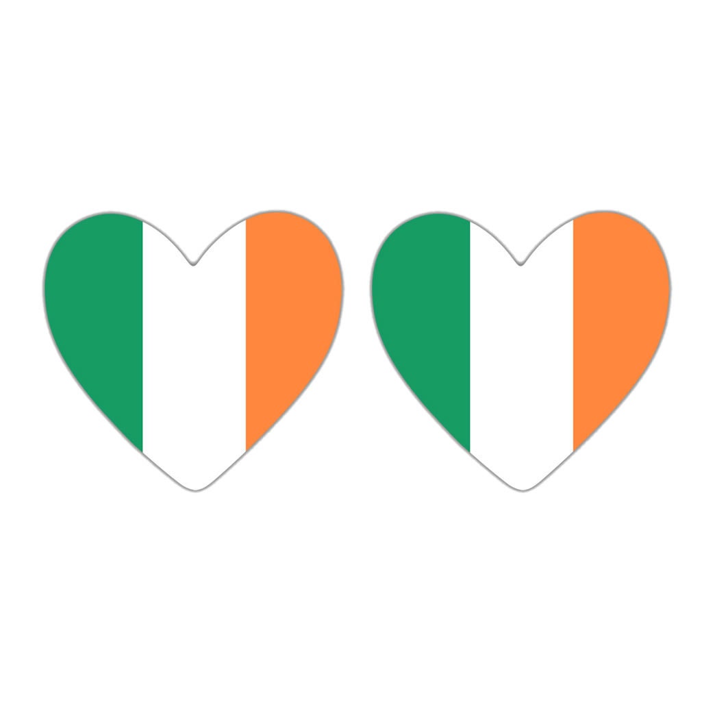 Set of 2 X Irish Flag Temporary Tattoo Waterproof Lasts 1 week Flag for country support six nations,rugby, football,cricket ireland