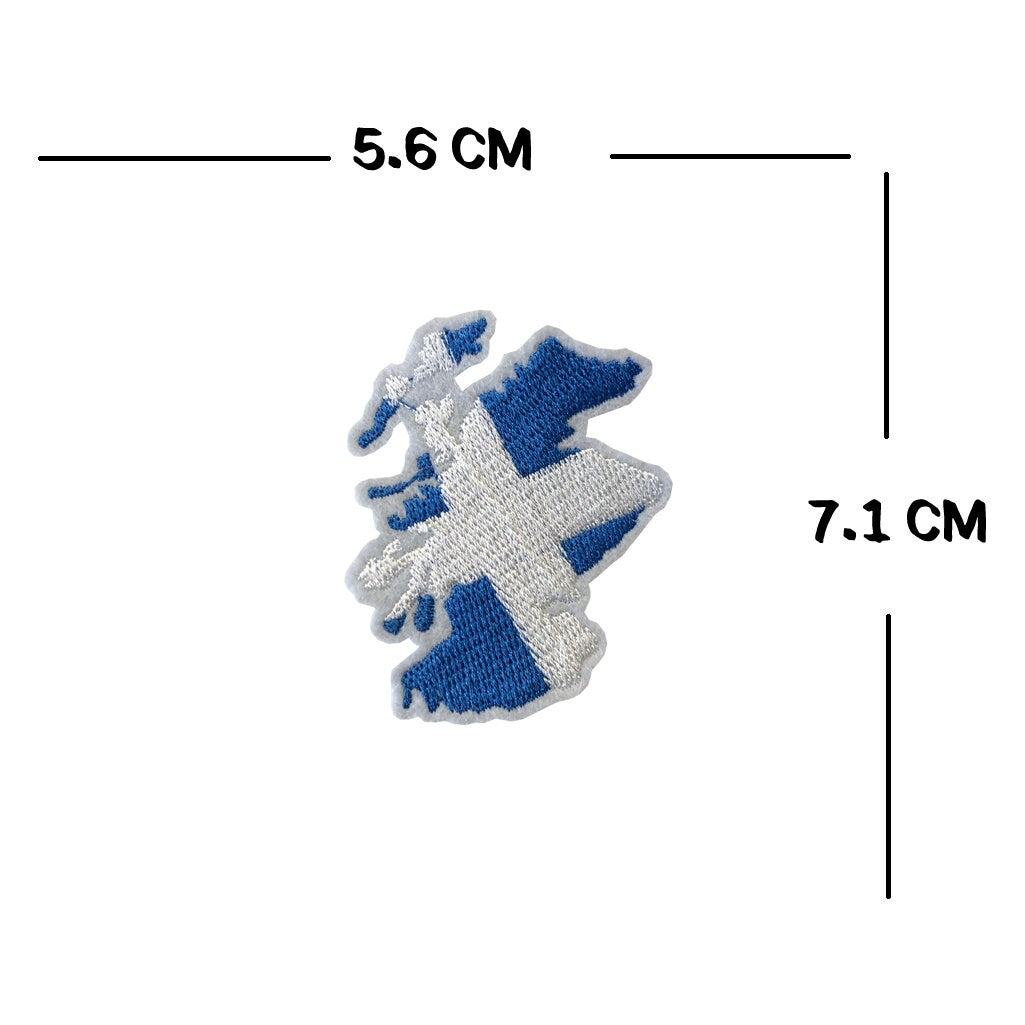 Set of 5 Scotland Embroidery Patch Iron on or Sew on Embroidered Motif Transfer Scottish Flag map heart Thistle Scottish Lion