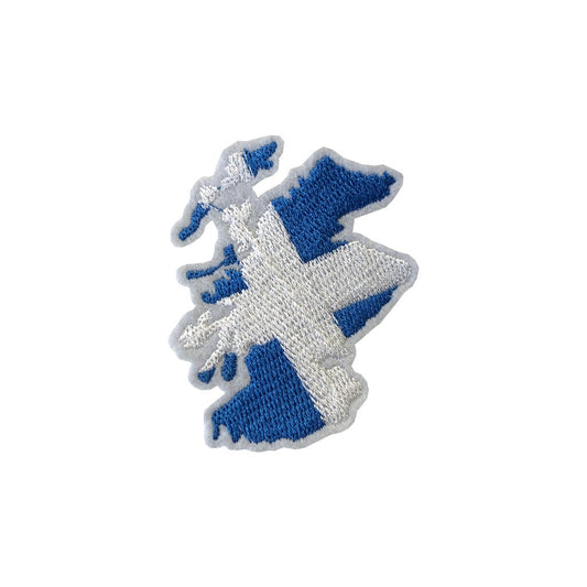 Scotland Map Embroidery Patch Iron on or Sew on Embroidered patch Scottish Flag