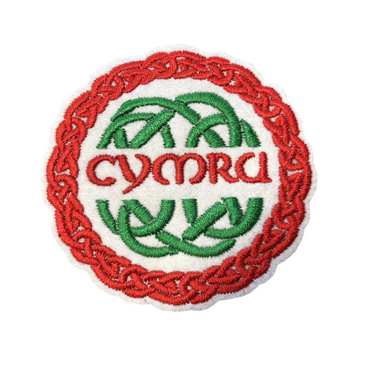 Cymru Embroidery Patch Iron on or Sew on patch Wales Embroidered Keltic symbol