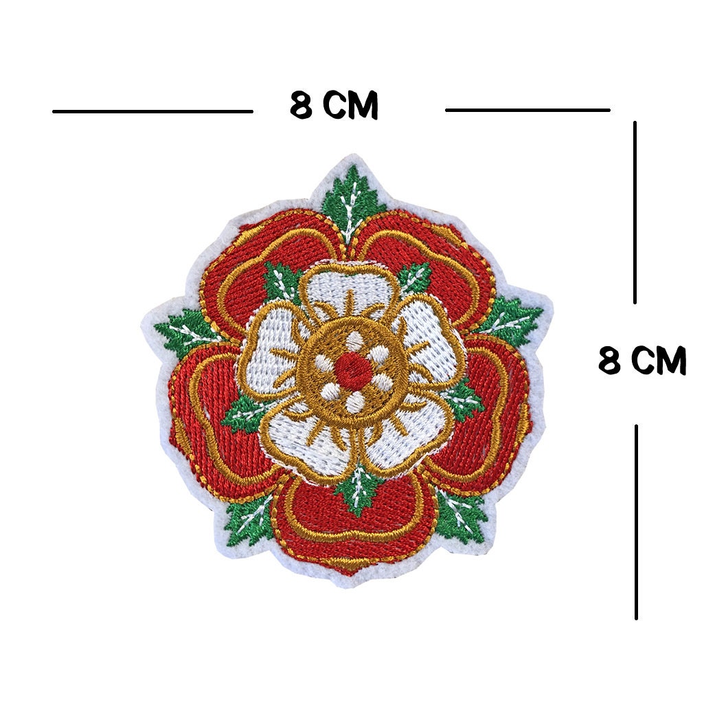 England Roses Embroidery Patch Iron on or Sew on England Tudor Rose