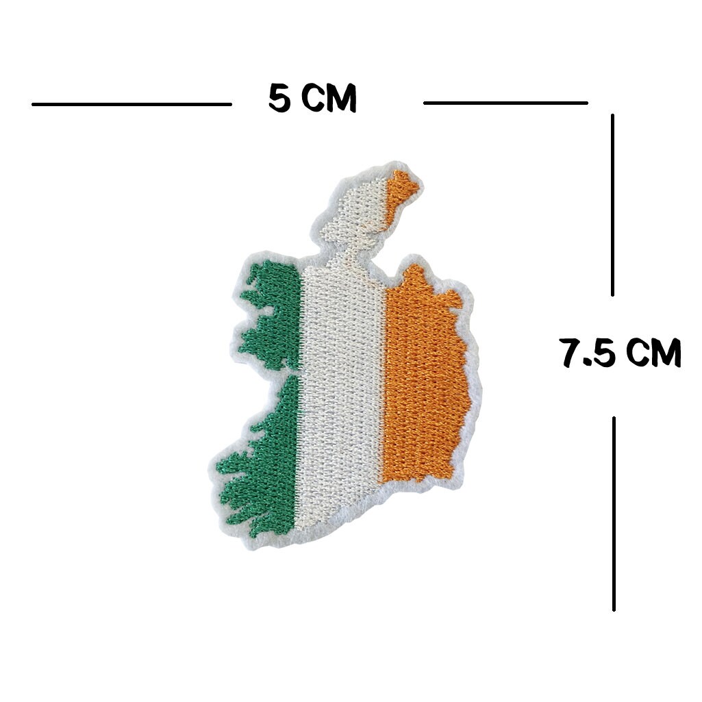 Irish Map Embroidery Patch Iron on or Sew on Ireland St patrick's Day