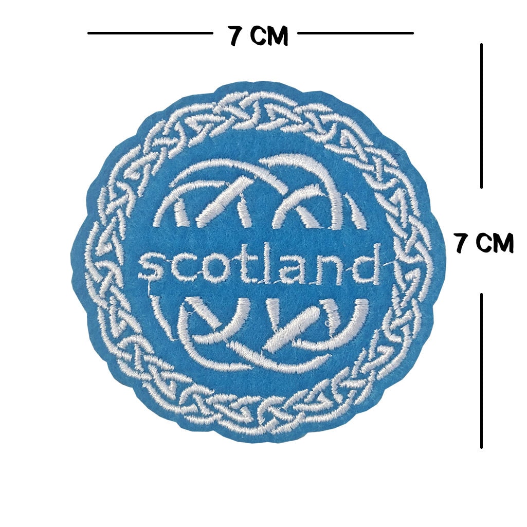 Scottish Embroidery Patch Iron on or Sew on Embroidered Scotland Keltic symbol