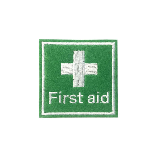 FIRST AID Iron on or Sew on Embroidery patch Embroidered health medic applique