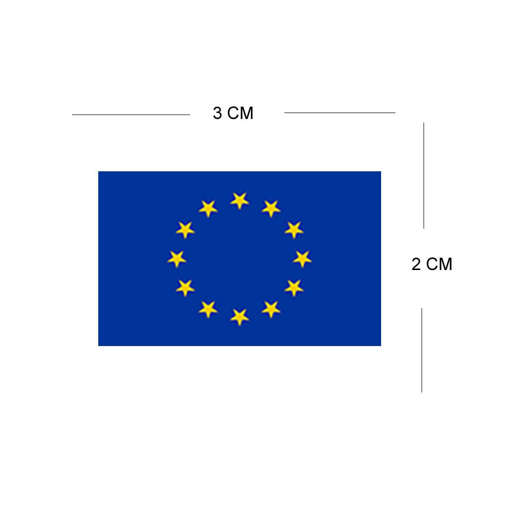 SET OF 4X Europe FLAG Iron on Screen print transfers for Fabrics European Union