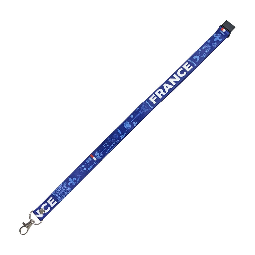 French Symbols printed Lanyard - neck strap, France, French Day Eiffel tower