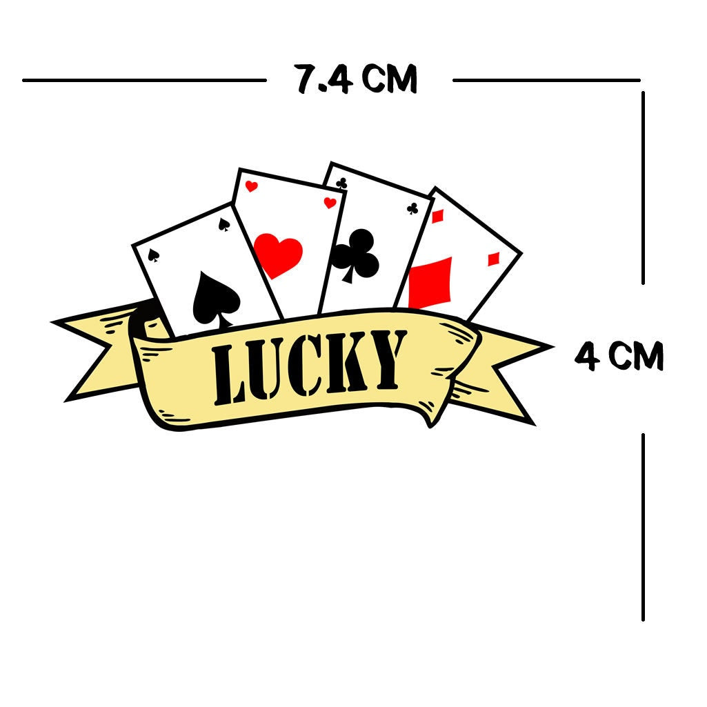 Lucky Iron on Transfer for fabric Card suits ace of spades patch