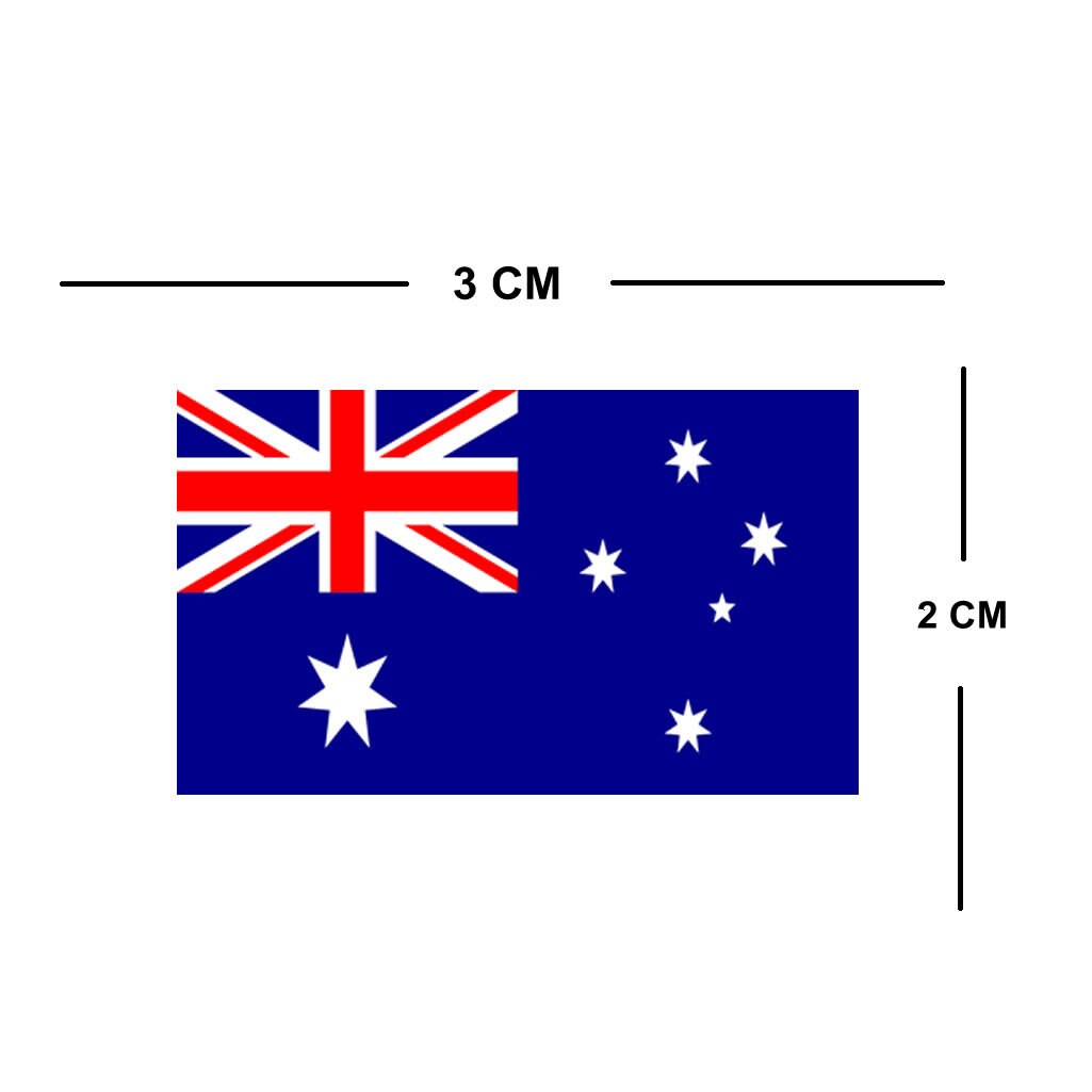 Set of 5 x Australian FLAG Iron on transfer Aussie Australia Map Kangaroo