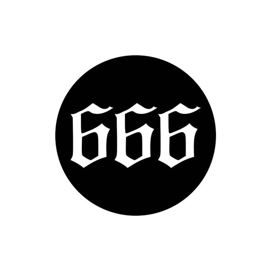 666 number of the beast iron on transfer for fabrics Gothic symbol