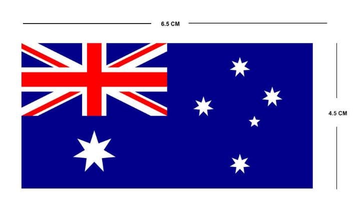 Set of 5 x Australian FLAG Iron on transfer Aussie Australia Map Kangaroo