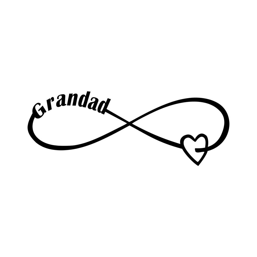 Forever love Grandad small Heart Temporary Tattoo eternal love Grand father's day