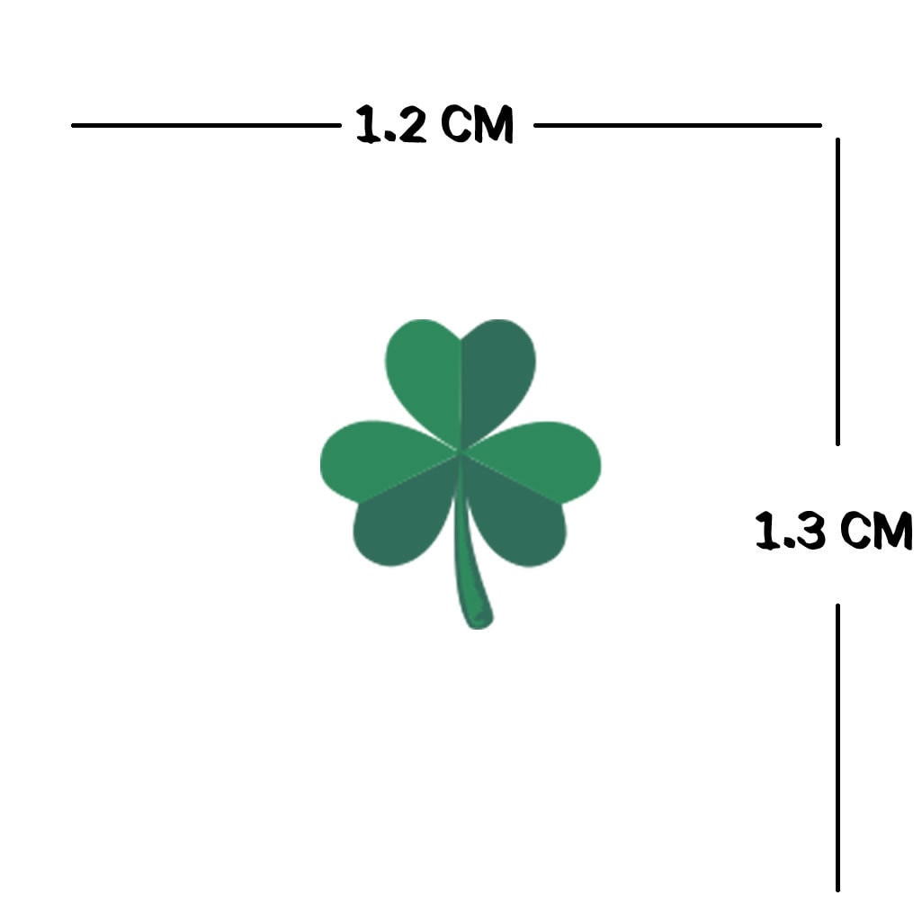 Set of 10 x Irish Shamrock Temporary Tattoo Waterproof Ireland leaf