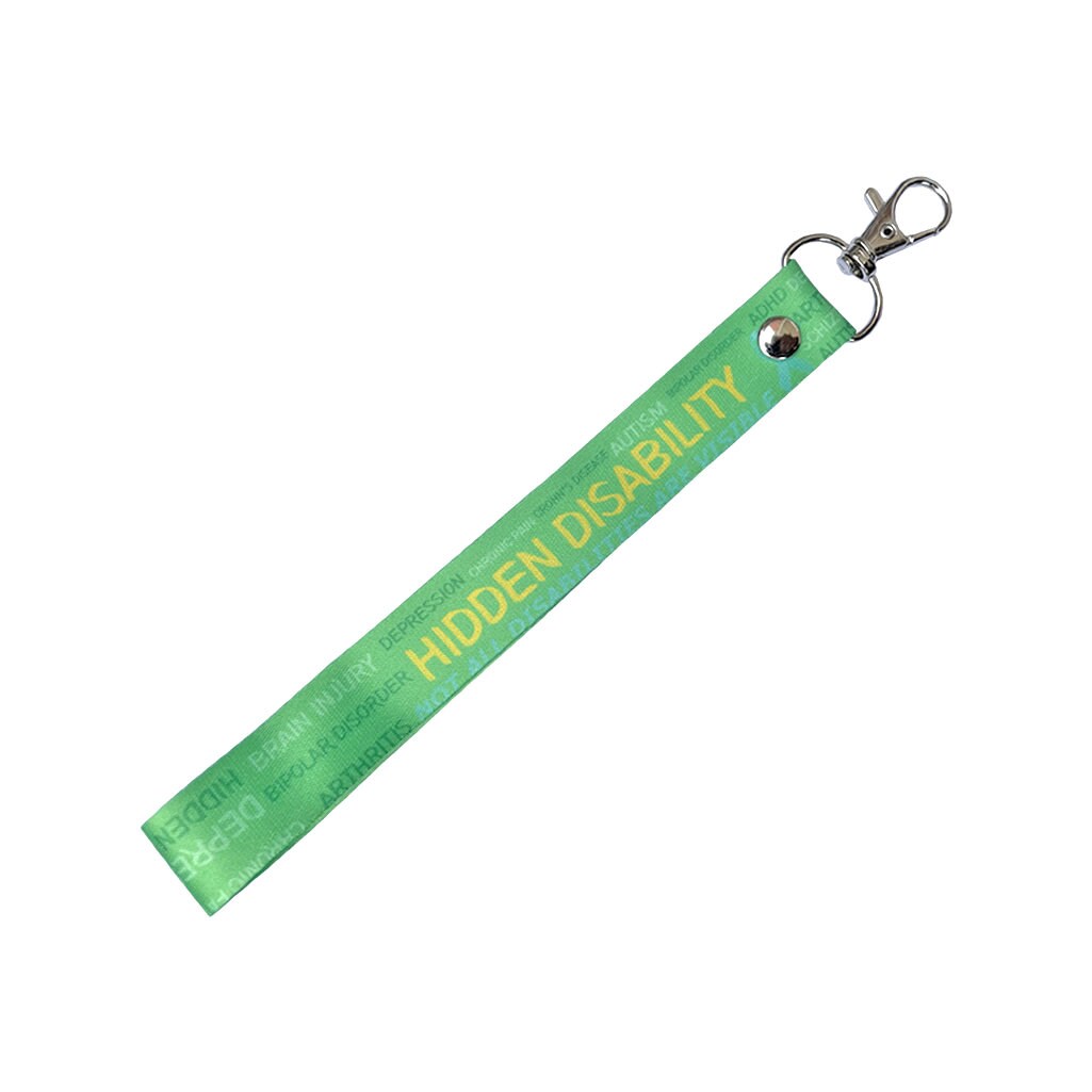 HIDDEN DISABILITY Keyring Luggage Tag Zipper Pull Bag Key Ring Chain