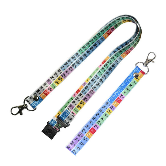 Periodic table Lanyard Key tag SET - Keyring Luggage Tag Zipper Pull Bag science