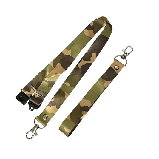 Camouflage Lanyard Key tag SET - Keyring Luggage Tag Zipper Pull Bag Army Camo