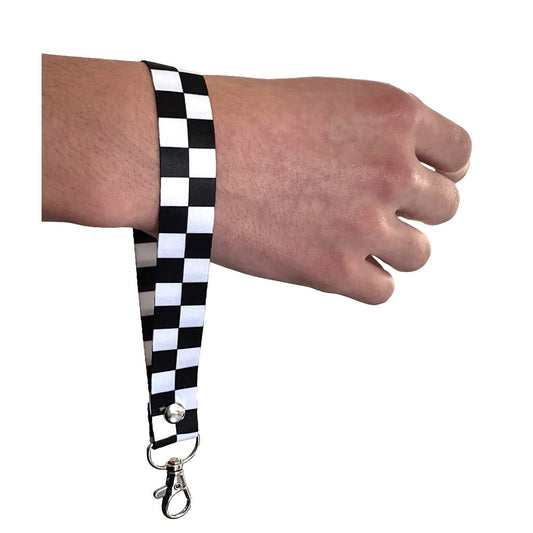 CHEQUERED FLAG Chain Keyring Luggage Tag racing Zipper Pull Bag Key Ring