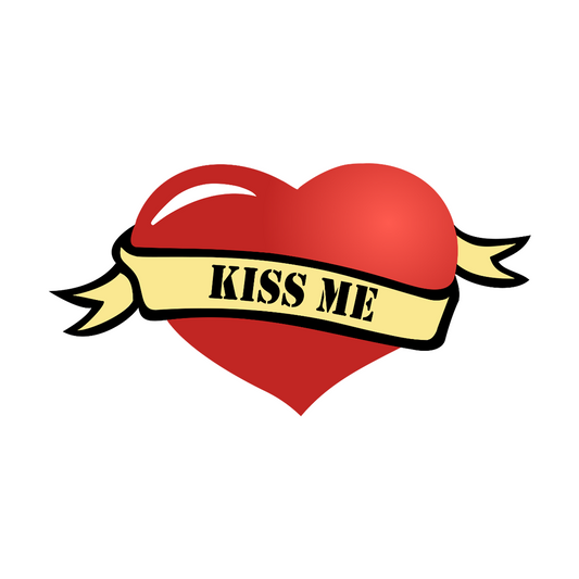 KISS ME heart Temporary Tattoo long lasting Valentine's day lover
