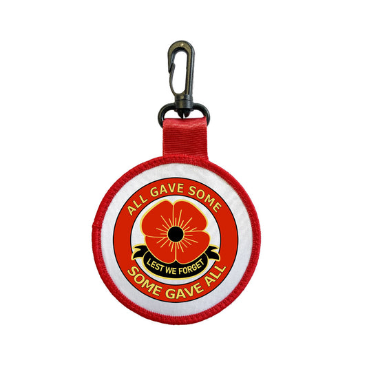 Poppy lest we forget Tag Pull Bag Key Ring Keyring All game some some gave all