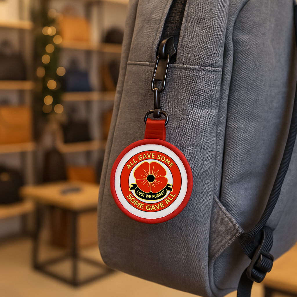 Poppy lest we forget Tag Pull Bag Key Ring Keyring All game some some gave all