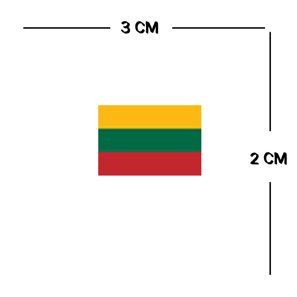 Set of 4 x Lithuania Flag Iron on Screen Print Transfers for Fabrics Lithuanian Flag