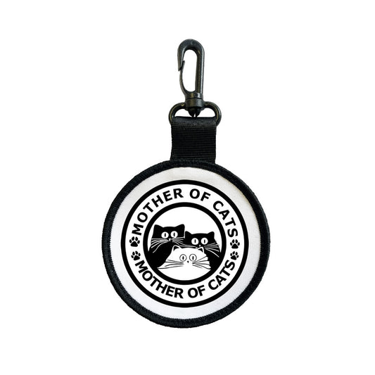 Mother of Cats Luggage Tag Pull Bag Key Ring Keyring cat lover