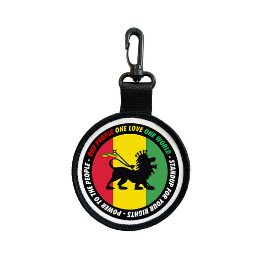 One Love Luggage Tag Pull Bag Key Ring Keyring rasta flag power to the people