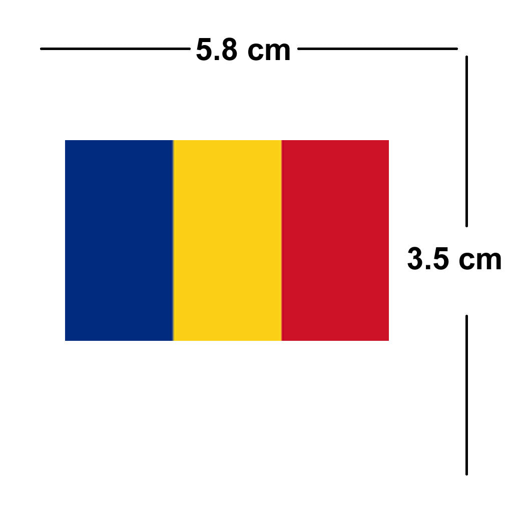 Romania Flag Temporary Tattoos (4 Pack) Waterproof Non-Toxic Easy Apply body art