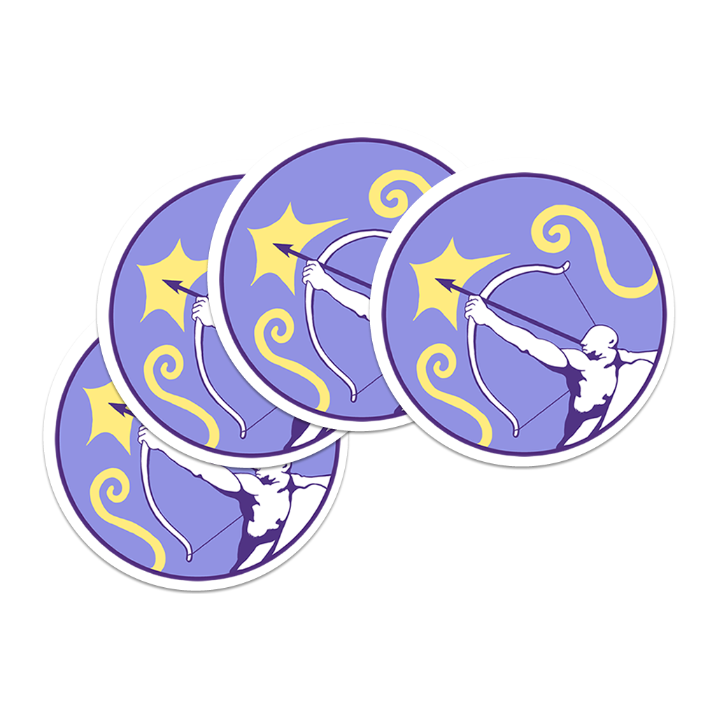 4 x Your zodiac star sign Vinyl Sticker Waterproof Matte label