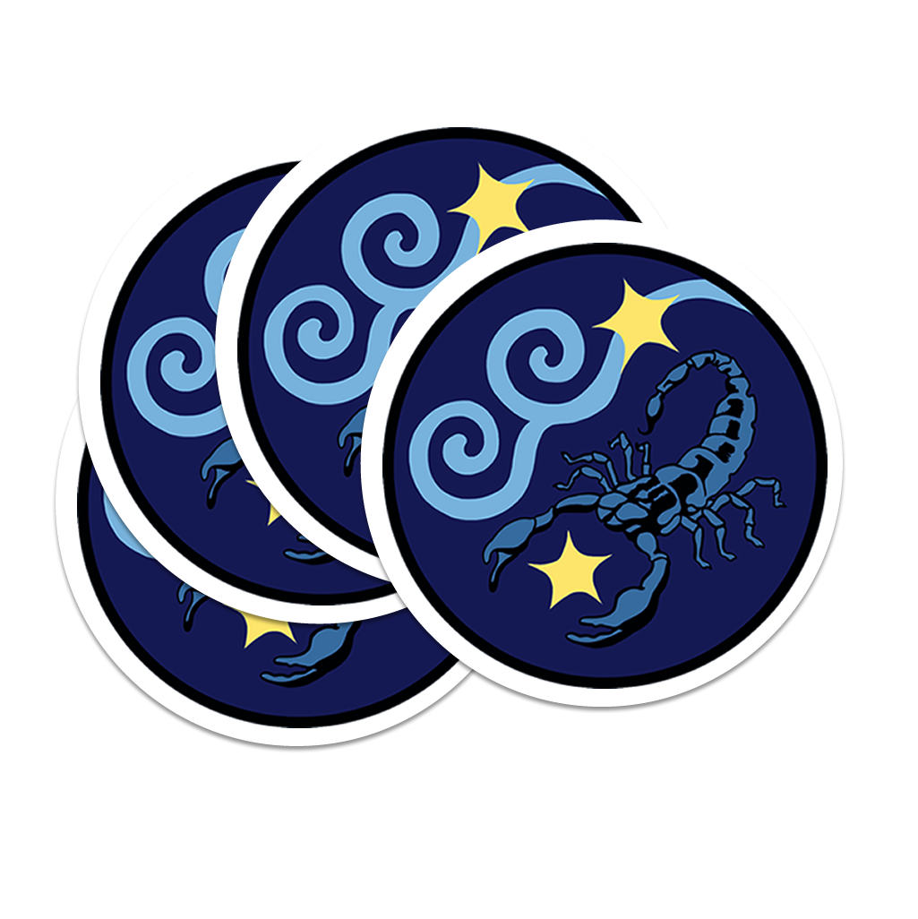 4 x Your zodiac star sign Vinyl Sticker Waterproof Matte label
