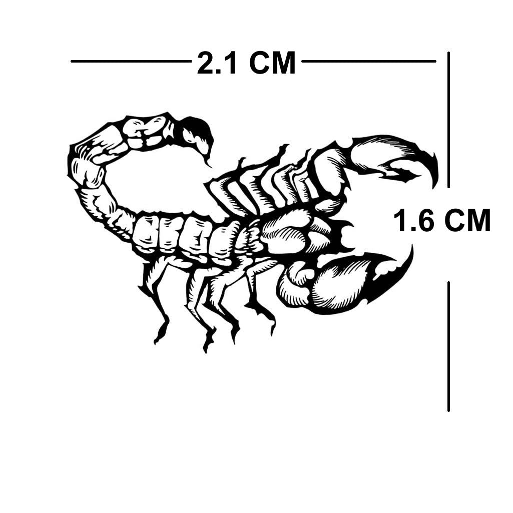 Set of 2 x mini Scorpions Temporary Tattoos | Arachnid Design | Waterproof