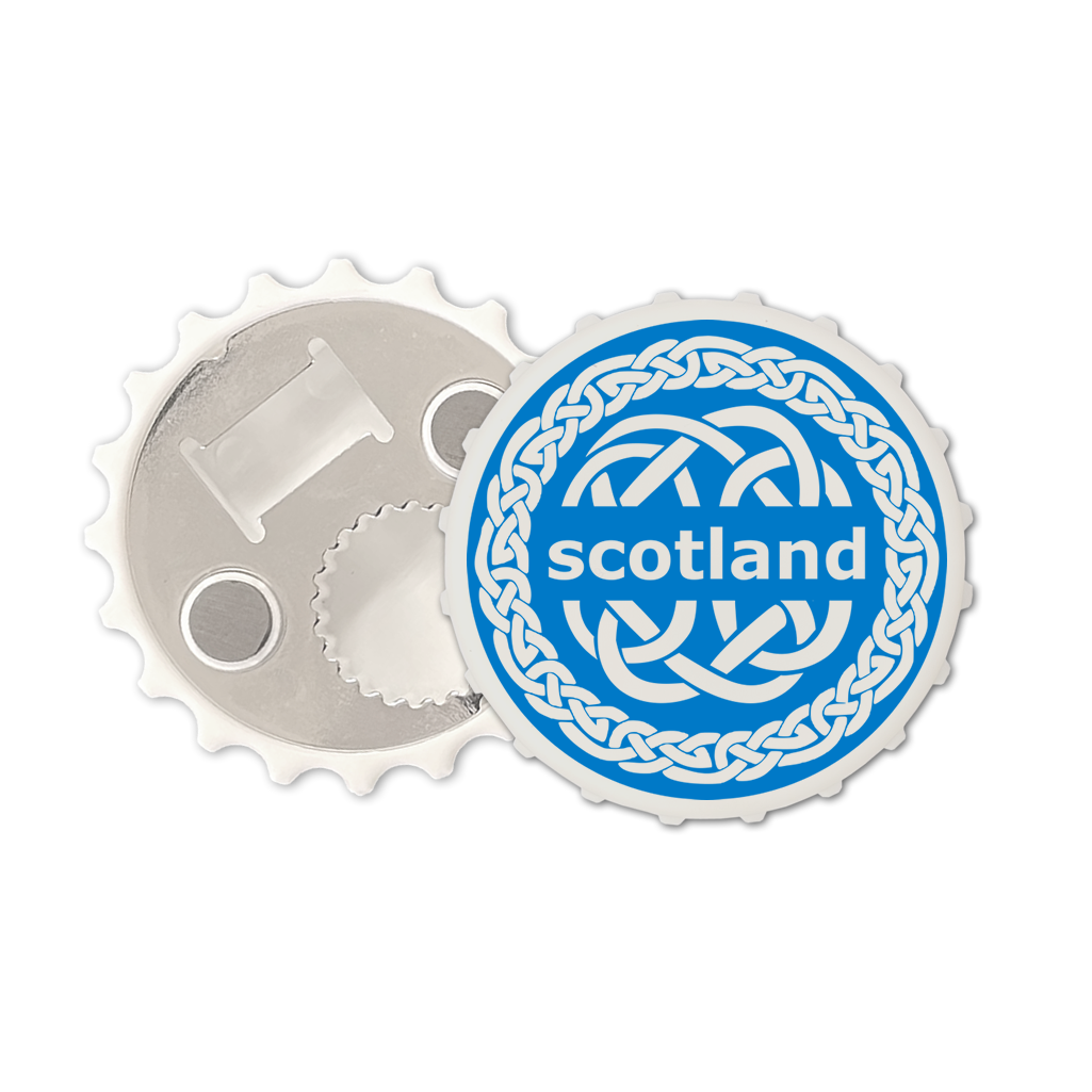 Scotland Magnetic bottle cap opener fridge magnet Celtic knot symbol