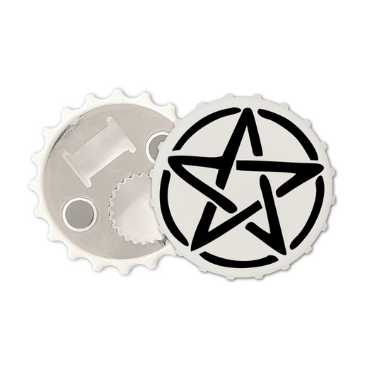 Witch Pentagram Magnetic bottle cap opener fridge magnet pentacle Witchcraft