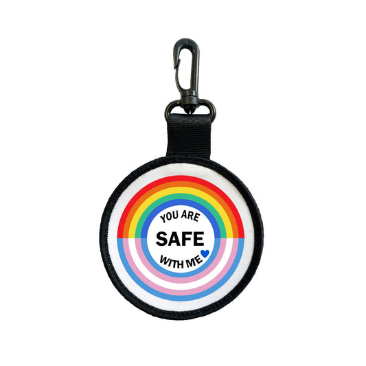 You are safe with me Luggage Tag Zipper Pull Bag Ring Key Ring Keyring lgbtq