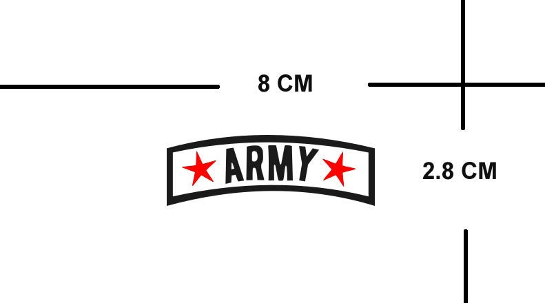 Set of 10 Iron on Army Screen Print Transfers