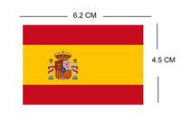 Set of 2 Spanish Flag Iron on Screen Print Transfers for Fabrics Machine Washable Spain Flag patch
