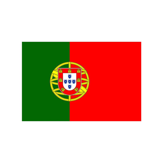 Set of 2 Portugal Flag Iron on Transfers for Fabrics