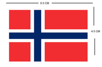Set of 2 Norway Flag Iron on Screen Print Transfers for Fabrics Machine Washable Norwegian Flag patch