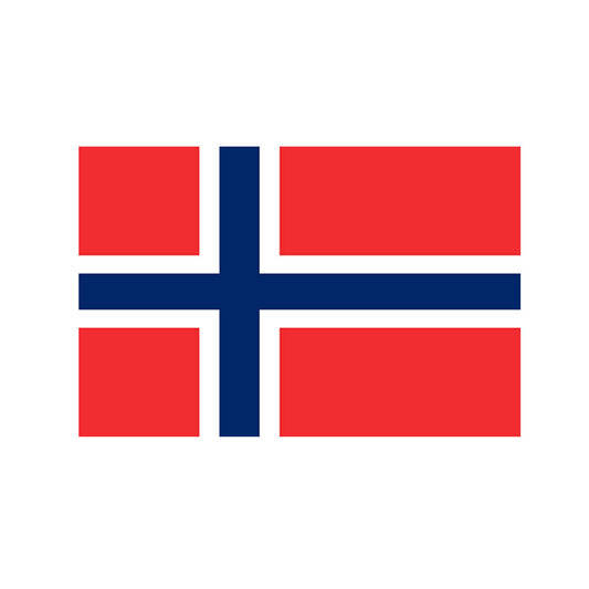 Set of 2 x Norway Flag Iron on Screen Print Transfers for Fabrics Machine Washable Norwegian Flag patch