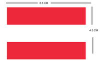 Set of 2 Austria Flag Iron on Screen Print Transfers for Fabrics Machine Washable Austrian Flag patch