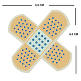 Set of 2 Band aid Iron on Screen print Patch for fabric transfer Machine Washable medical Plaster Adhesive bandage