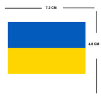 Set of 2 UKRAINE Flag Iron on Screen Print Transfers for Fabrics Machine Washable UKRAINIAN Flag patch