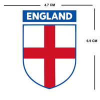Set of 2 x England Team Crest Iron on Screen Print Transfers for Fabrics Machine Washable English Flag Crest patch