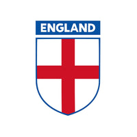 Set of 2 x England Team Crest Iron on Screen Print Transfers for Fabrics Machine Washable English Flag Crest patch