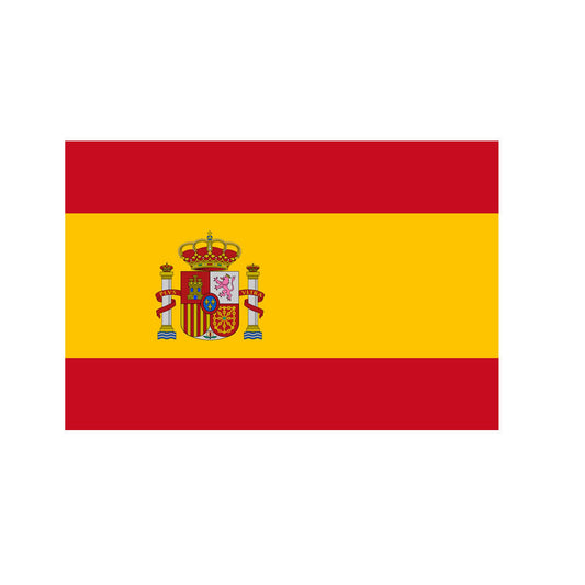 Set of 2 Spanish Flag Iron on Screen Print Transfers for Fabrics Machine Washable Spain Flag patch